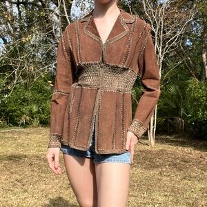 Leather & Crotchet Jacket